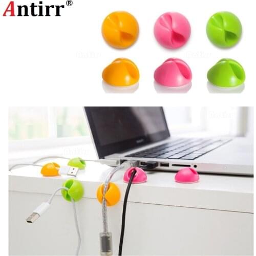 Holder Cable Winder Wire Organizer Desktop Clips Management Headphone Cord Holder Charging Data Line protect For iPhone