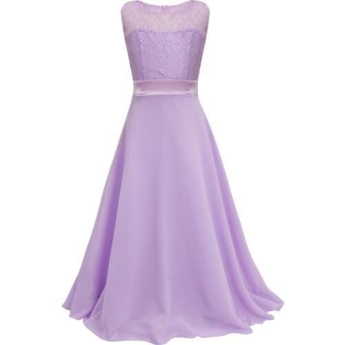 Kid Elegant Bridesmaid Flower Girls Dresses For Girls Evening Party Wedding Dress Teenage Children Long Princess Dress 4-14 Year