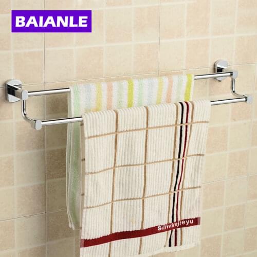 Double Towel Bars Towel Holder,Solid Copper Finished,Bathroom Products,Bathroom Accessories