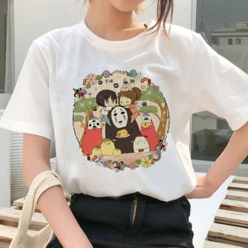 Totoro Harajuku Studio Ghibli T Shirt Women Miyazaki Hayao Ullzang T-shirt female Japanese Cute cartoon Anime women Top Tee
