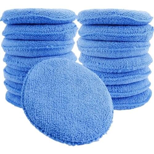 Car Polish Foam Sponge Polishing Pad Soft Microfiber Remove Wax Sponge Pad Buffer Detailing Paint Care Wash Cleaning Accessories