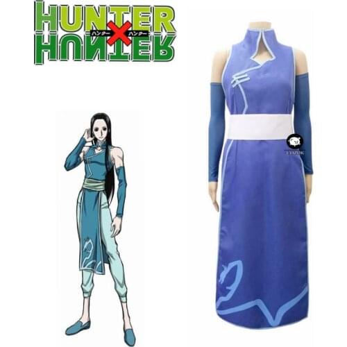 Hunter X Hunter Illumi Zoldyck Irumi Zorudikku Cosplay Costume Top+Pant+Sleeves