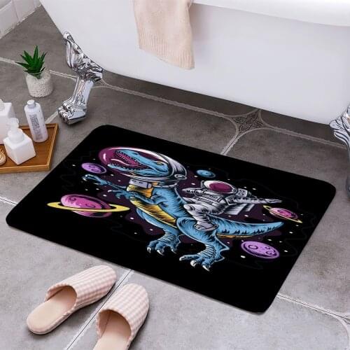 Dinosaur Astronaut Space 3D Print Doormats Rectangle Non-Slip DoorMat Bedroom Kitchen Entrance Print Door rugs Dropshipping