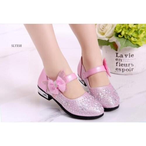 2018 hot New Spring Autumn Baby Girl Shoes PU Leather Children Fashion Sneakers Princess Flower Kids Girls Flat Shoes size 26-36