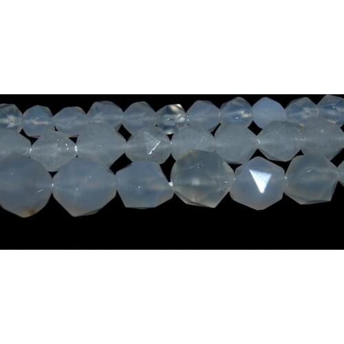 Wholesale Natural Stone Beads Faceted White Agates Stone Round Beads For Making Jewelry 6/8/10 MM Beads Diy Bracelet Necklace