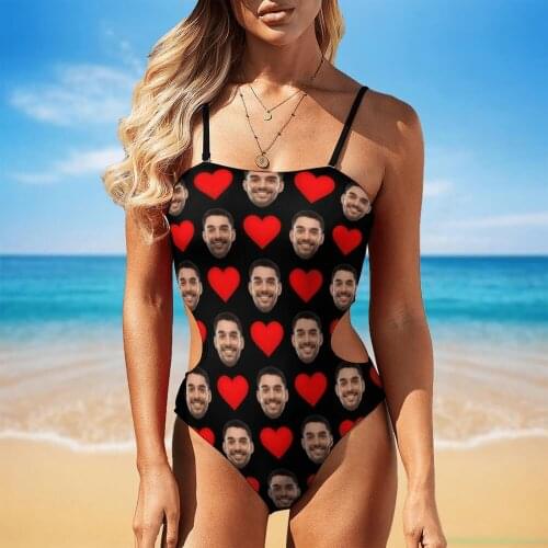 M YesCustom Black One Piece Swimwear