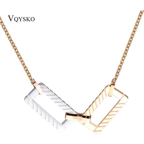Fashion Geometric Gold Chain Necklaces For Women Stainless Steel Jewelry Choker Necklace Collar Clavicle Necklace Women