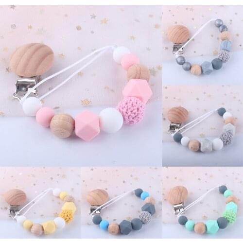 New Arrival Baby Pacifier Clips Personalised Silicone Teether Newborn Accessories Infant Pacifier Holder Chupetero Silicona