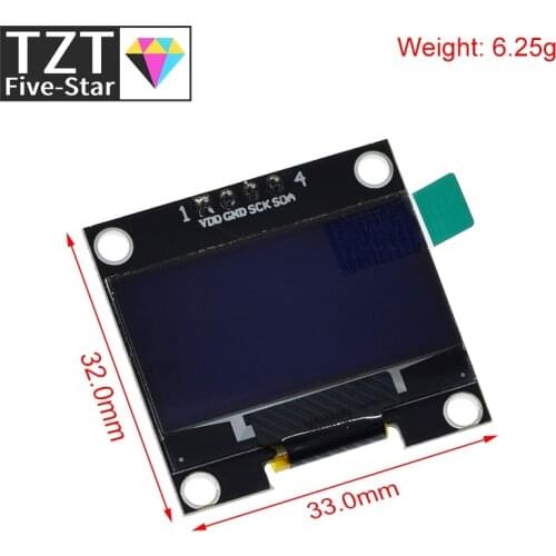 1.3 inch oled IIC Serial White OLED Display Module 128X64 I2C SSD1306 12864 LCD Screen Board VDD GND SCK SDA for Arduino Black