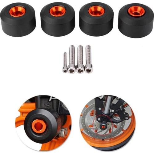 Fit For KTM DUKE 125 200 2012-2018 250 2016-2018 390 RC 125 RC200 RC250 RC 390 Front Rear Axle Wheel Protector Slider Crash Pads