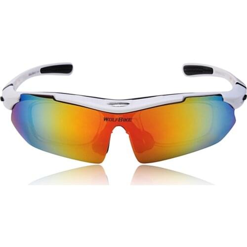 WOLFBIKE Polarized Sports Men Sunglasses Road Cycling Glasses Mountain Bike Bicycle Riding Protection Goggles Eyewear 5 Lens