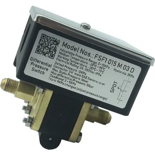 Adjustable micro-differential pressure switches is great choice to protect heat exchangers, water filters, pumps and chillers