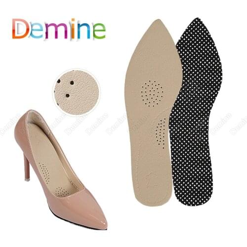 Genuine Leather Insoles for Women Sandals High Heel Shoes Inserts Ultra Thin Deodorant Breathable Insole Inner Shoe Soles Pad