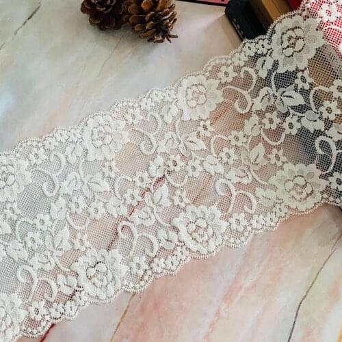 TD2472 15.5cm Broadens lace fabric white garment accessories Hem Trim cut-out White Mesh embroidery belt