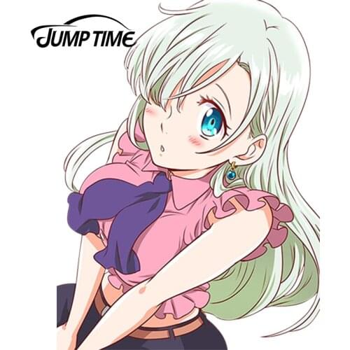 JumpTime 13cm x 9.7cm Beautiful Girl in Nanatsu no Taizai Anime Cartoon Beauty Elizabeth Liones Vinyl Car Windows Bumper Decal