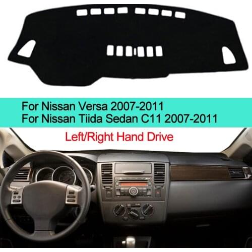 Car Inner Dashboard Cover Dash Mat Carpet Sun Shade Board DashMat For Nissan Versa Tiida Sedan C11 2007 2008 2009 2010 2011