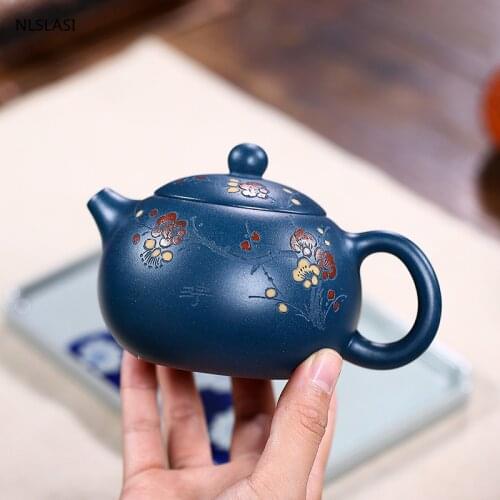 Yixing purple clay tea pot Plum blossom Xishi teapot beauty kettle Raw ore Handmade Boutique Tea set authentic Tie Guanyin 260ml