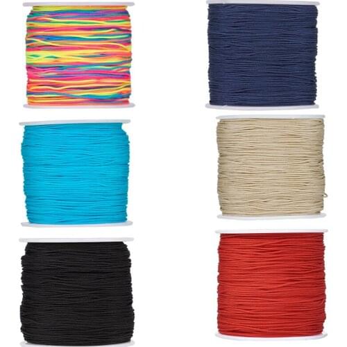 0.5mm 0.8mm Braided Nylon Cord Thread Beading String Rope for Jewelry Making DIY Bracelet Necklace Accessories Findings