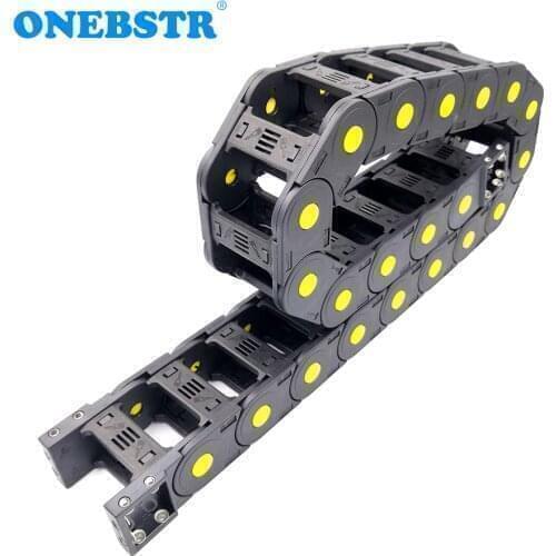 1 Meter 25x50mm Bridge Type Transmission Towline Wire Carrier Cable Plastic Drag Chain For CNC Engraving Machine Free Shipping