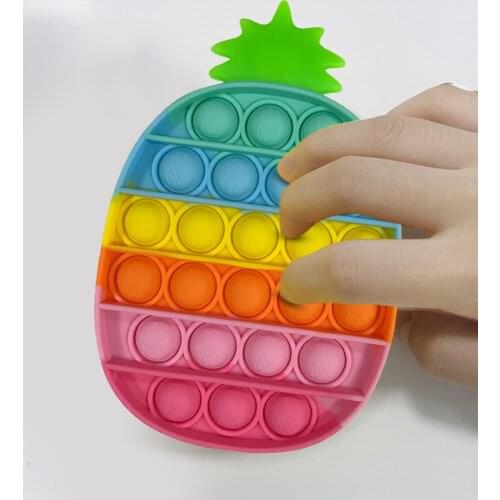 1pc поп ит Pineapple Push Bubble Fidget Sensory Toy New Antistress Toys for Adult Kids Fidget Sensory Toy Autism антистресс