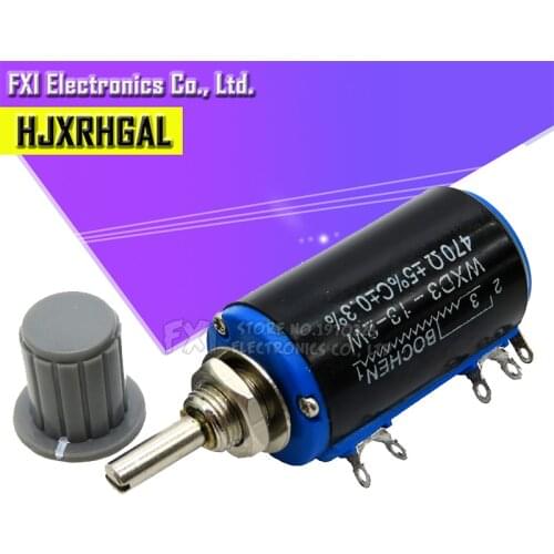 1pcs WXD3-13 2W Potentiometer + 1 Grey knob 100 200 220 1K 2.2K 3.3K 4.7K 5.6K 6.8K 10K 22K 33K 47K 100K Ohm WXD3-13-2W