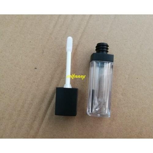 1000pcs/lot 6ml Transparent Square Lip Gloss Tubes 6g Plastic Empty Lip Balm bottles Lipstick Container 75*20mm size G0701