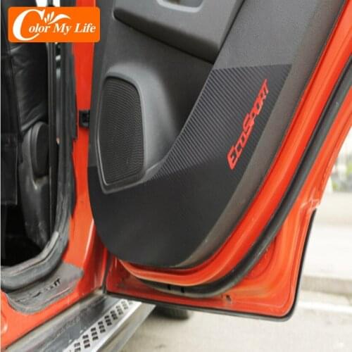 Black Carbon Fiber Vinyl Wrap Sticker Waterproof Car Resistant Dust Decal Film for Ford Ecosport 2013 - 2017 Accessories