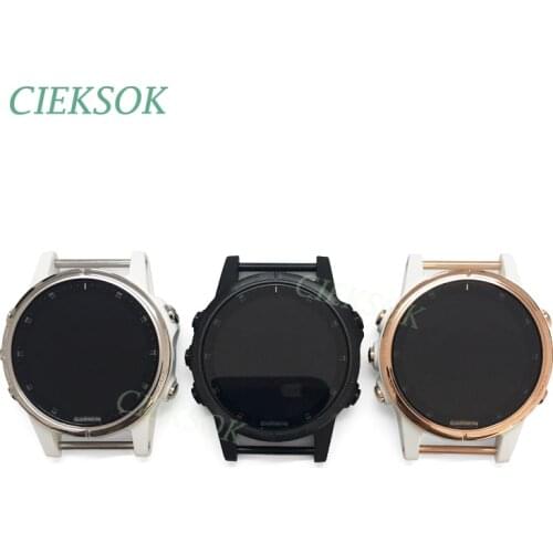 Complete Screen For Garmin Fenix 5s PLUS LCD Display with Front Cover Titanium Multi-sport Running Watch Replacement Screen