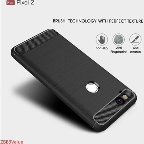 For Google Pixel 2 3 3A 4 XL case Luxury Slim Armor Soft Silicone Back Cover for Pixel 2XL 3XL 4XL Brushed Carbon Fiber Coque