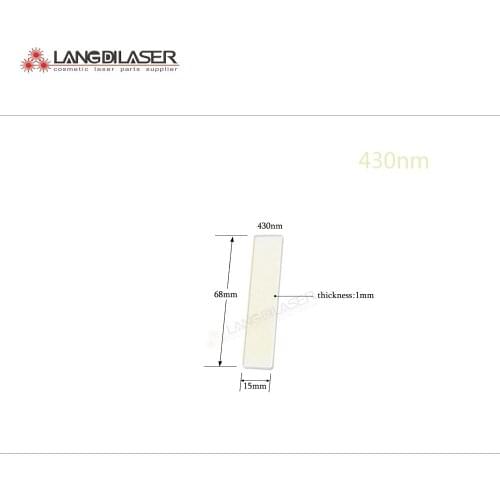 430nm filter , size : 68*15*1mm , optic filter for IPL , laser optic filters , LP430nm~1200nm