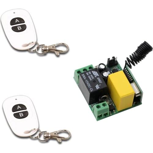 Hot Sale AC220V 1CH 10A Wireless Remote Control Switch System teleswitch 1*Receiver and 2*Transmitter for Applicance Garage Door