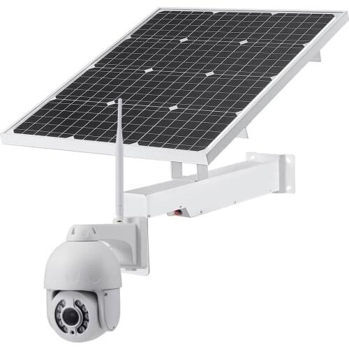3G 4G LTE 5MP Solar Power Security CCTV Camera 40W 60W Lithium Battery Powered Solar Energy Supply System SIM Card Night Vision