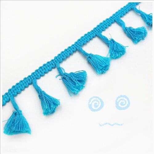 YACKALASI 25 Yds Short Fringe Tassel 100% Cotton Trimming Lace Trim Dance Latin Dress Macrame Samba Clothing Lace Huality 4.5CM