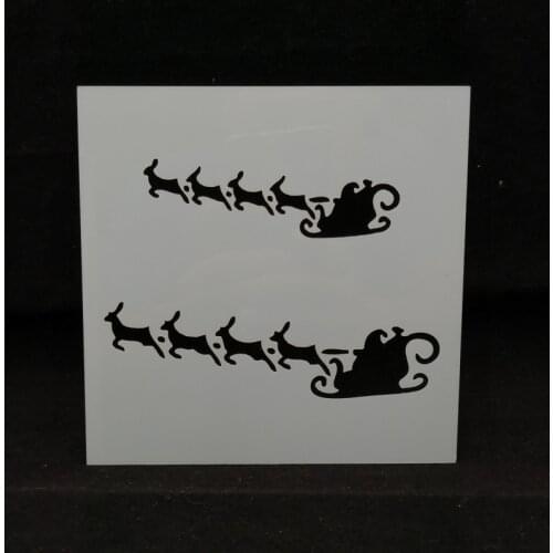 ELK santa claus Plastic Layering Stencils for DIY Scrapbooking/photo album Decorative Embossing DIY Paper Cards Crafts