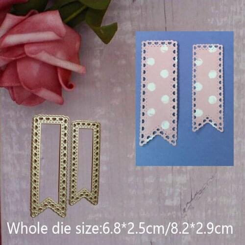Metal Cutting Dies 2019 alinacraft banner tag heart edge fish tail flag DIY Scrapbooking paper craft album card NEW art cutter