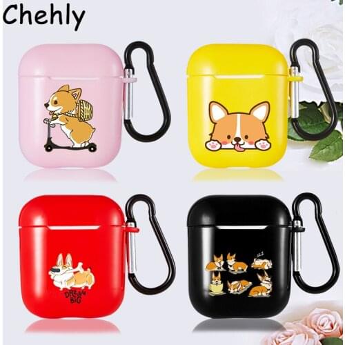 Soft Silicone Corgi Case for Apple Airpods 1 2 Pro Shockproof Bluetooth Wireless Headphone Earphone Protective Accessories Cover
