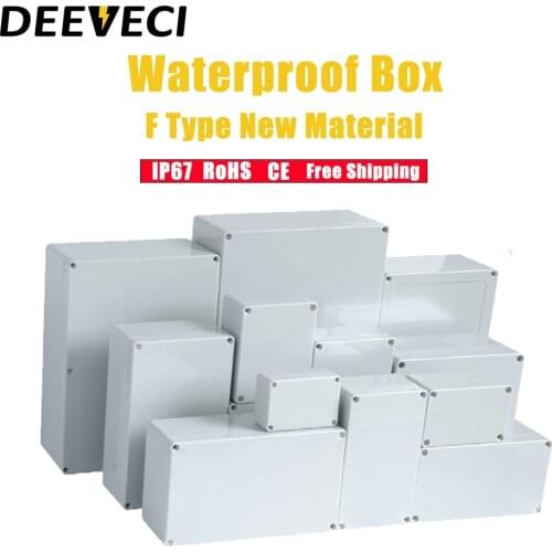 New material F Series DIY Outdoor Monitoring power box Electrical Enclosure Case ABS Plastic Waterproof Sealed Junction Wire Box