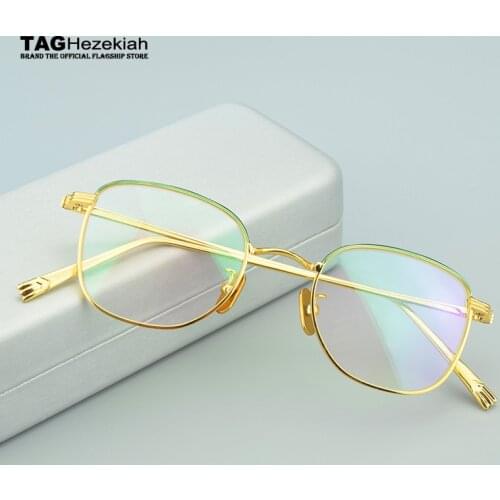 New pure titanium glasses frame men myopia computer glasses women 2019 Brand retro prescription eyeglasses oculos de grau nerd