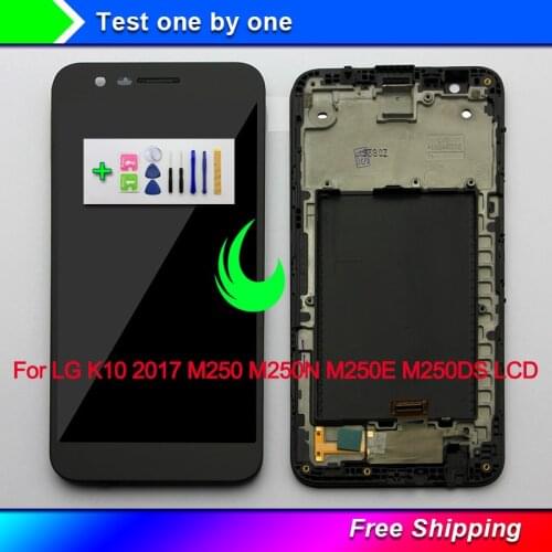 5.3"Original Display For LG K10 2017 LCD Touch Screen Digitizer Assembly with Frame For LG K10 2017 LCD M250 M250N M250E M250DS