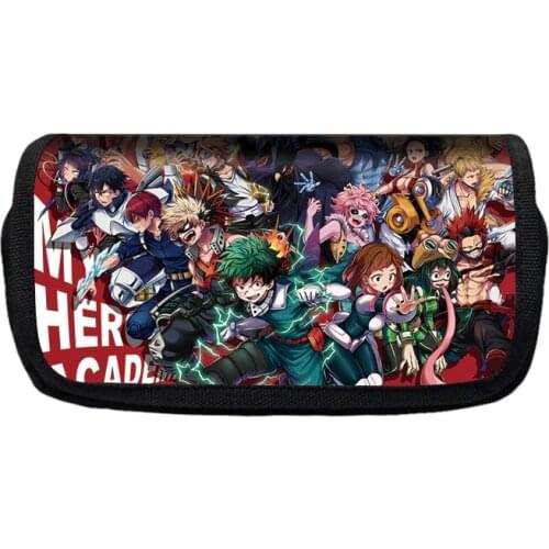 Anime Boku No Hero Academia Boys Girls Cartoon Polyester Pencil Case Bag School Pouches Children Pen Bag Kids Purse Wallet