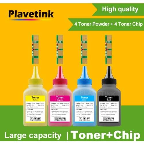 Plavetink 4pcs Refill Toner Powder With Chip for Samsung CLT-407S CLT 407 Toner Cartridge CLP-320 CLP-325 326 CLX-3180 Printer