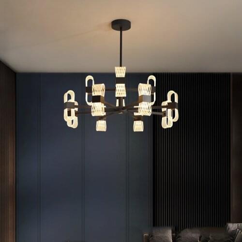 Nordic post-modern living room chandelier simple led home bedroom dining room creative personality multi-head chandelier