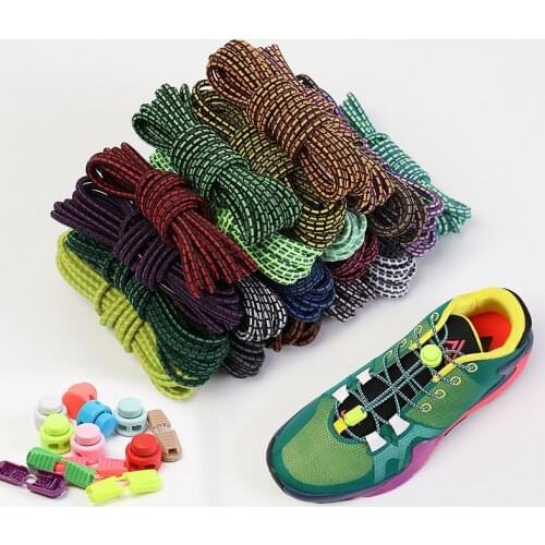 Strong Reflective Shoelaces Elastic Used For Sneakers No Tie Shoe Laces Spring Press Lock Convenient and fast Lazy Shoelace