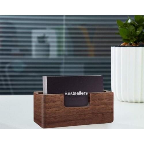 Professional wooden business card holder, desk card holder