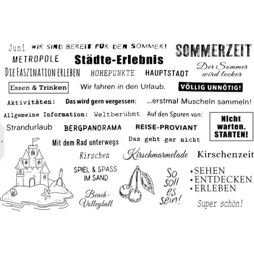 German Sandcastle stamp Transparent Clear Silicone Stamp Seal DIY Scrapbooking photo Album Decorative