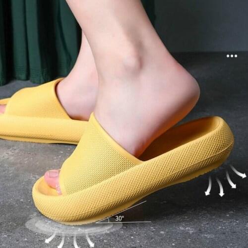 Trend Thick Platform Slippers Home Bathroom Women Slides Comfortable Soft EVA Ladies Summer Non-slip Bedroom Couples Shoes