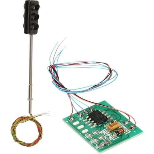 3 Color Traffic Light Signals Ho Oo Scale Model 6Led For Diy Sand Table Crossing Street Construction Railway Two Side