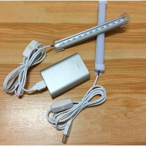 USB LED Rigid Bar Lights DC 5V 33CM Portable Hard LED Strip Lamp With Switch Night School Reading Book Desk Lighting Bulb