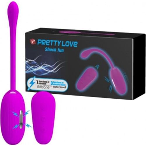 Pretty love electrick shock 7 speed vibrator silicone remote control jump egg rechargeable Vaginal g-spot sex toy for women