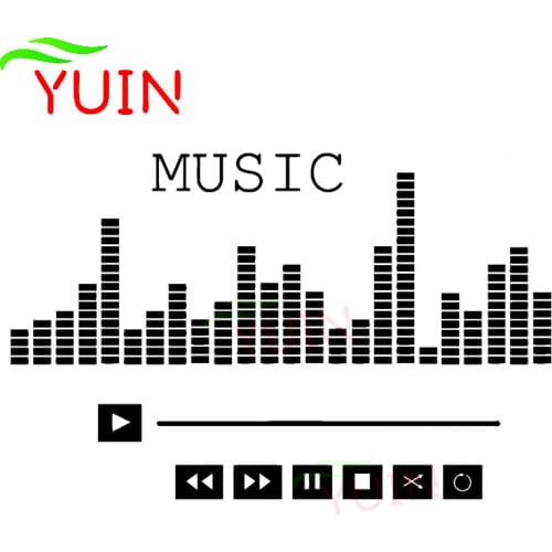 Music Player Equalizer Stickers High Quality Exquisite Personality PVC Waterproof Sunscreen Decals Can Be Customized Color